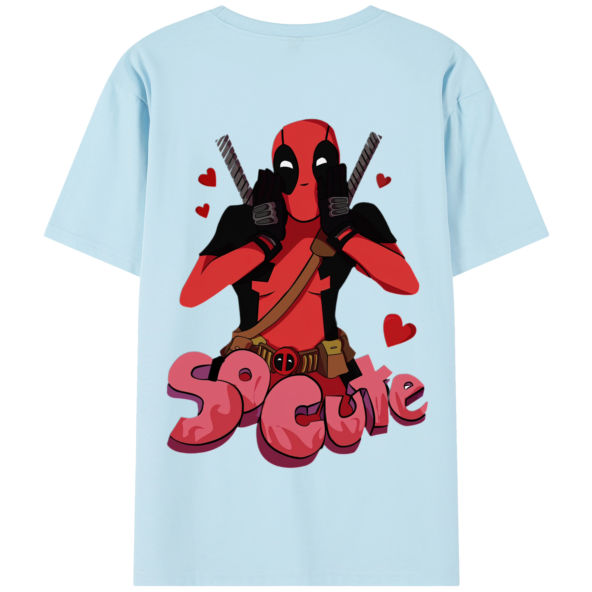 （画像用） Deadpool デッドプール 綿100％半袖Tシャツ（背面プリント）